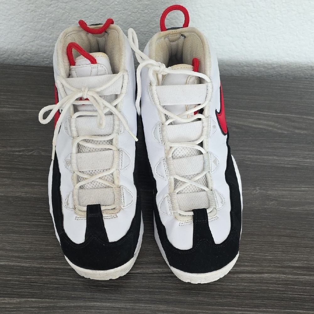 Men's Nike Air Max Uptempo '95 in the white, black, and red Size 11